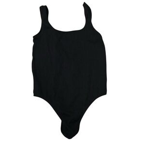 Colsie Black Ribbed Seamless Bodysuit